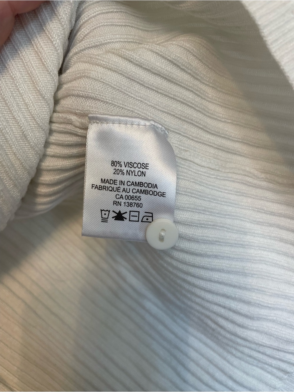 Reitmans White Ribbed Button-Front Cardigan - Picture 5 of 6